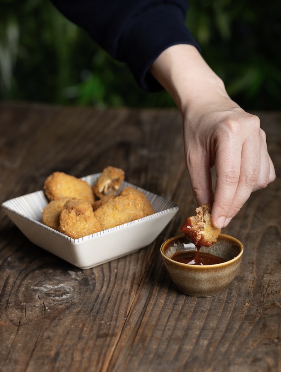 Crocchette fritte con salsa