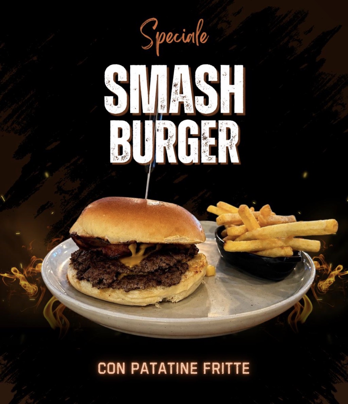 Smash Burger con patatine